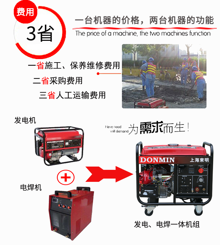單相5KW汽油發電電焊一體機輔圖
