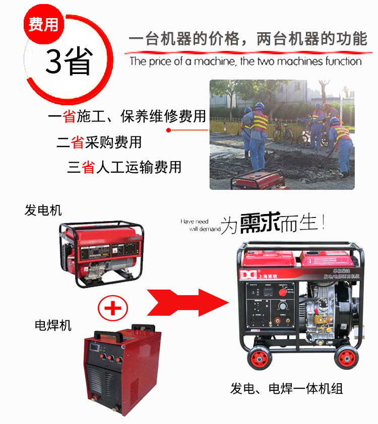 單相 5KW柴油發電電焊一體機主圖